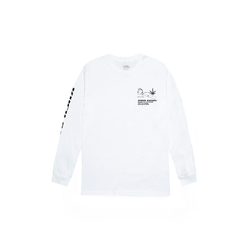 KUSH CANON 1800-Paradise White T-Shirt LS - –
